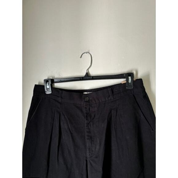 NWT Pacsun Black Pleated Wide Leg Cargo Trousers Pants Cotton Tapered XL - Picture 6 of 6